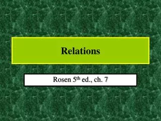 Relations