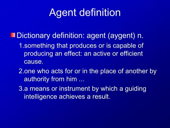 agent definition