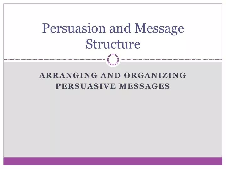 persuasion and message structure