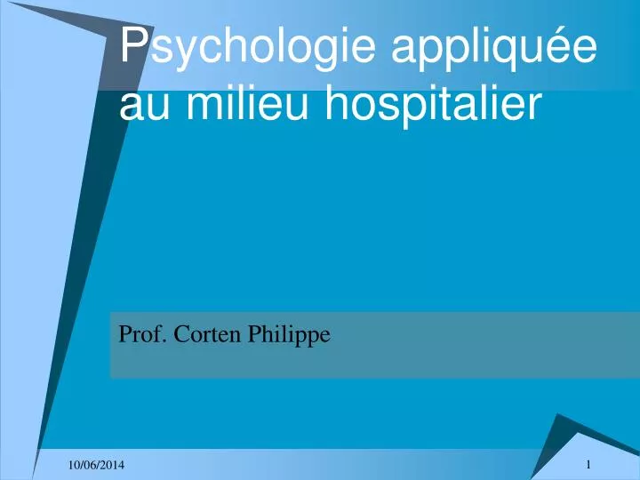 psychologie appliqu e au milieu hospitalier