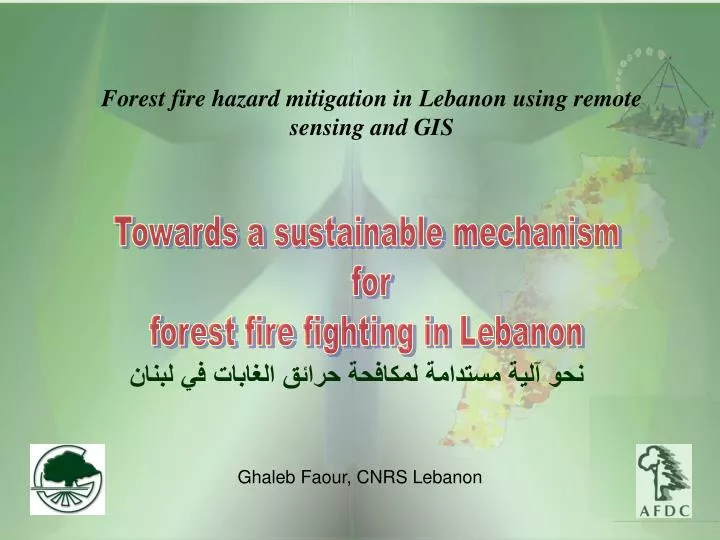 forest fire hazard mitigation in lebanon using remote sensing and gis
