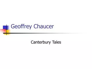 Geoffrey Chaucer