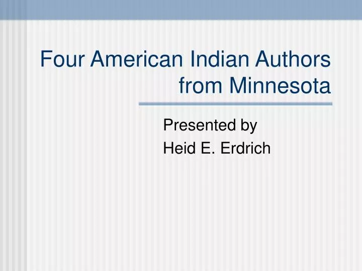 four american indian authors from minnesota