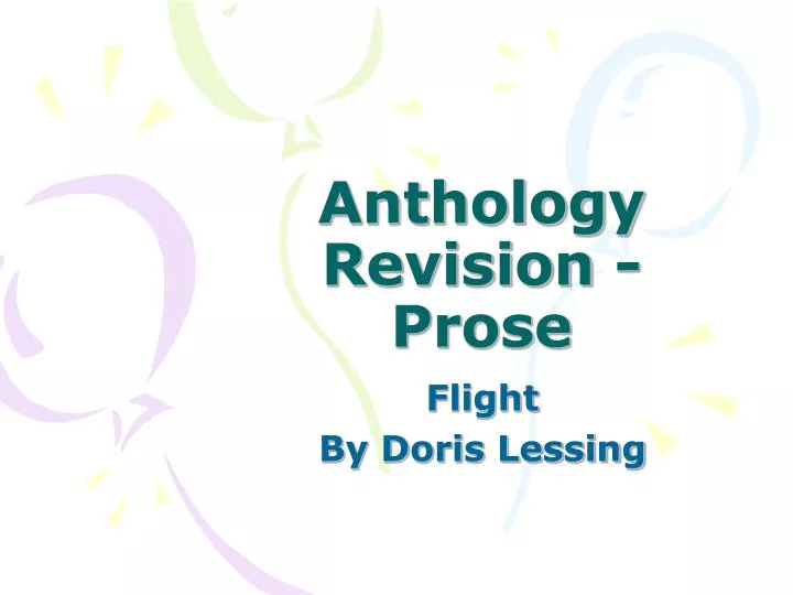 anthology revision prose