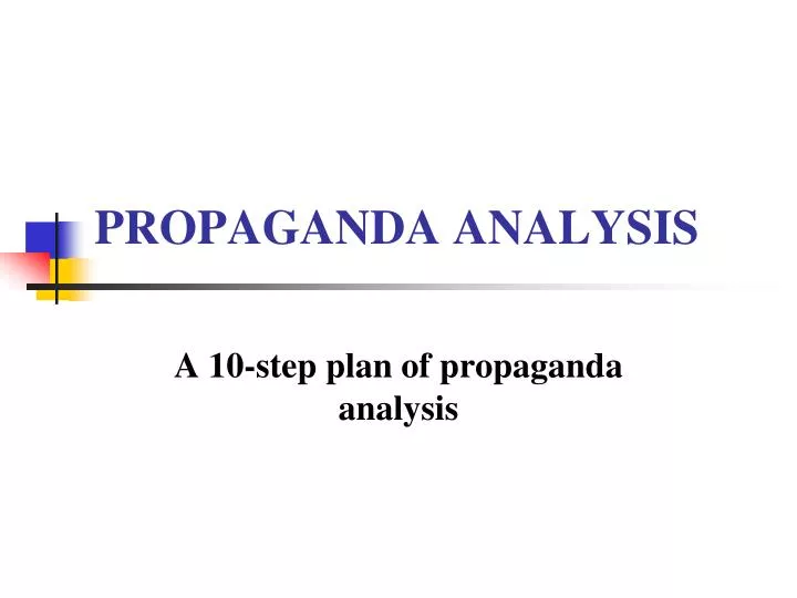 propaganda analysis