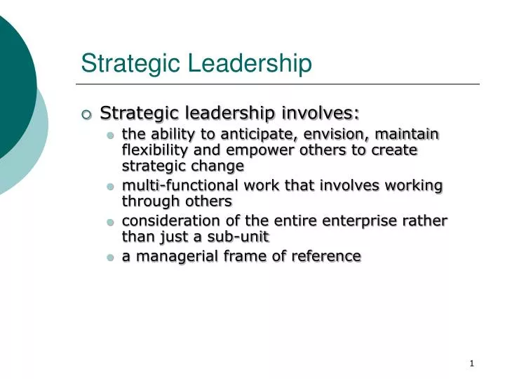 strategic leadership