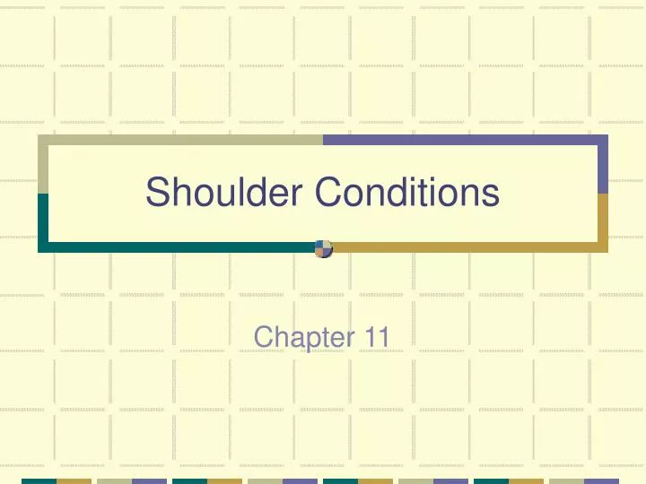 shoulder conditions