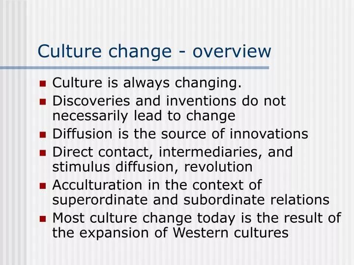 culture change overview