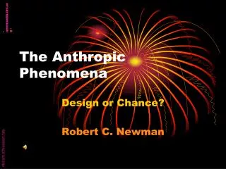 the anthropic phenomena