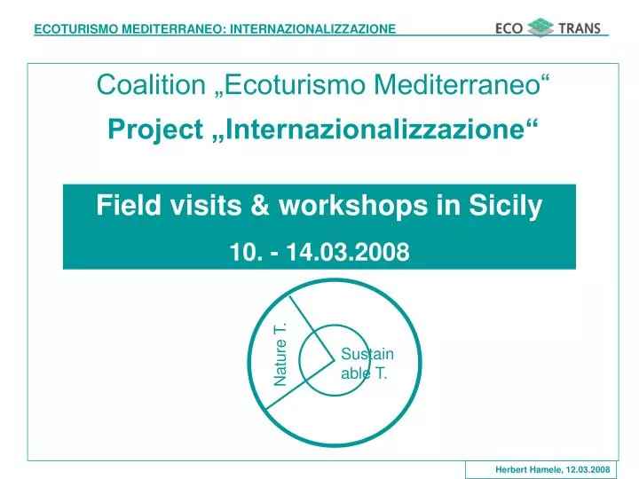 coalition ecoturismo mediterraneo project internazionalizzazione