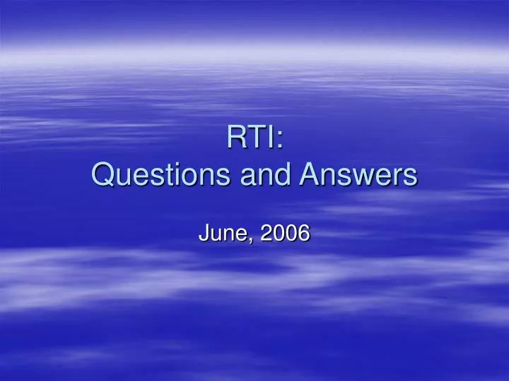 rti questions and answers