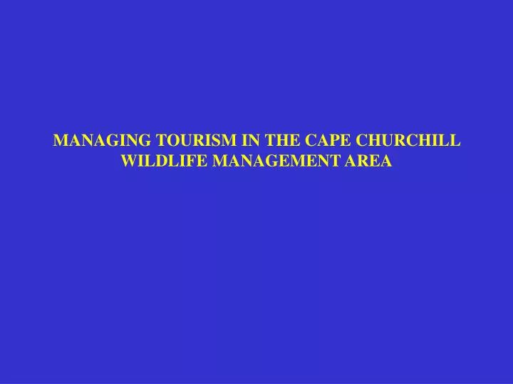 managing tourism in the cape churchill wildlife management area