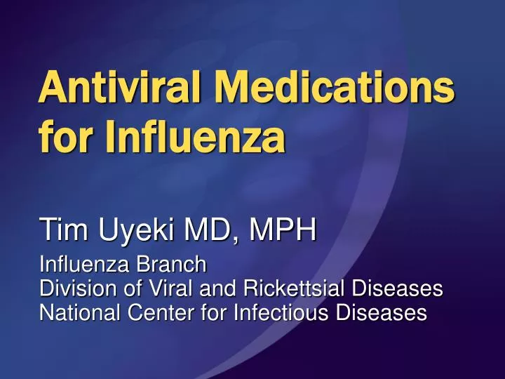 antiviral medications for influenza