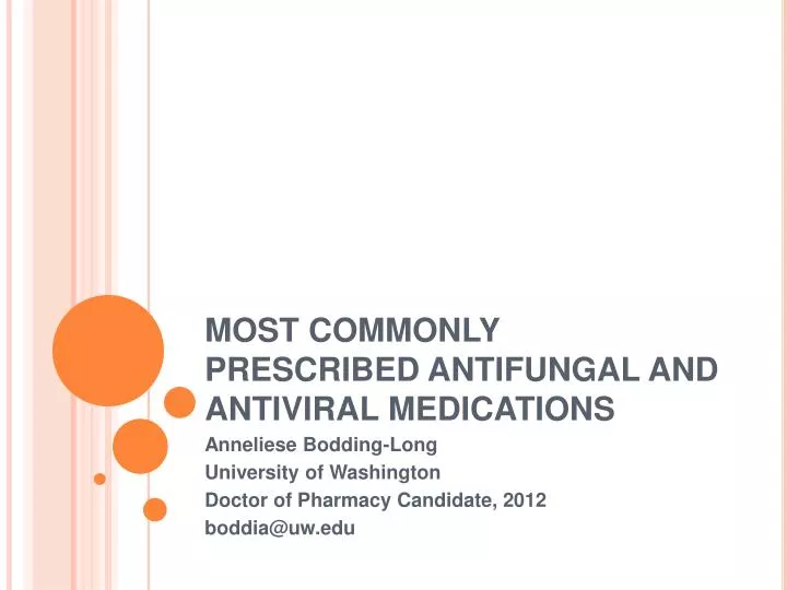most commonly prescribed antifungal and antiviral medications