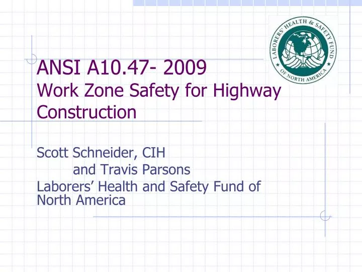 ansi a10 47 2009 work zone safety for highway construction