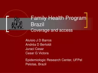 Family Health Program Brazil Coverage and access