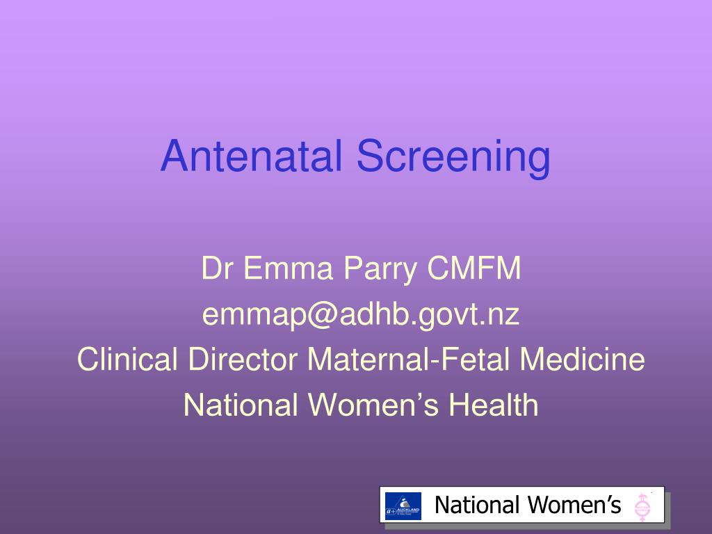PPT - Antenatal Screening PowerPoint Presentation, free download - ID ...