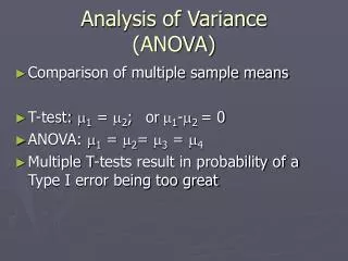 Analysis of Variance (ANOVA)