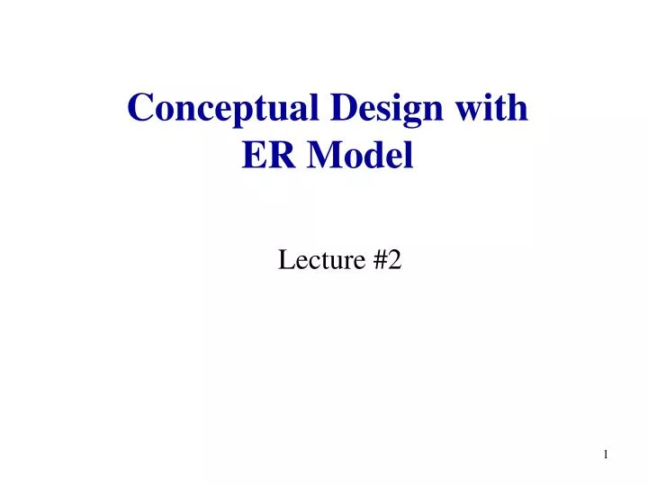 conceptual design with er model