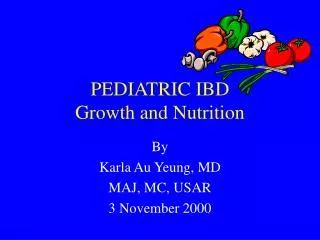 PEDIATRIC IBD Growth and Nutrition
