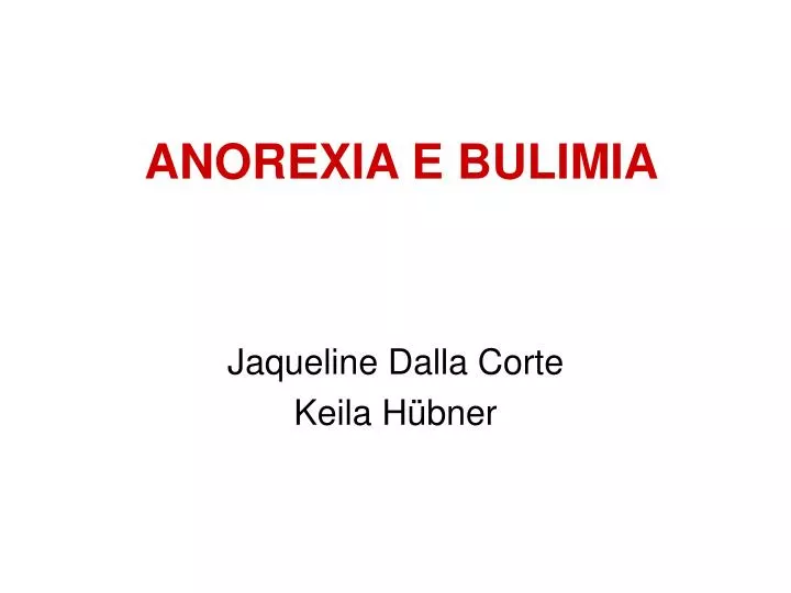 anorexia e bulimia