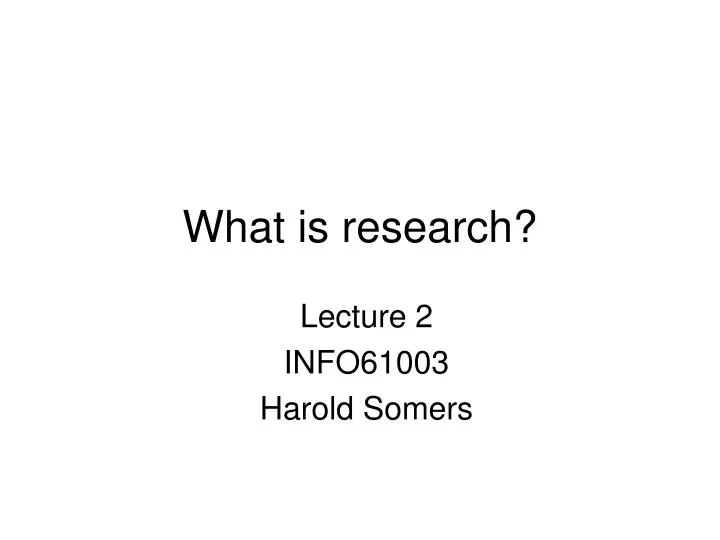 what is research