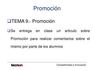 promoci n