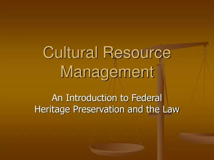 cultural resource management