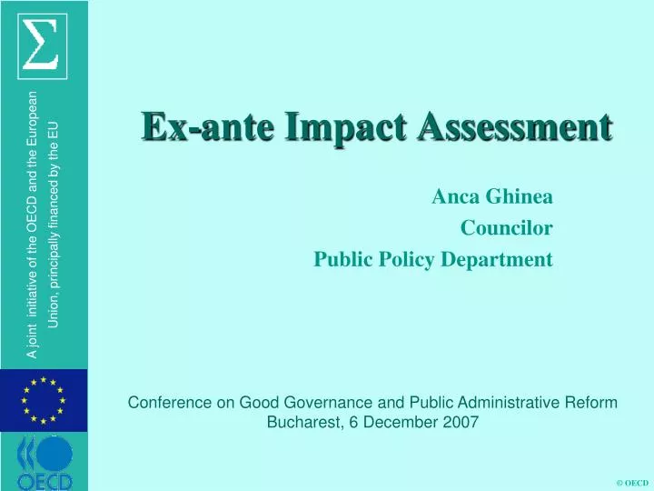 ex ante impact assessment