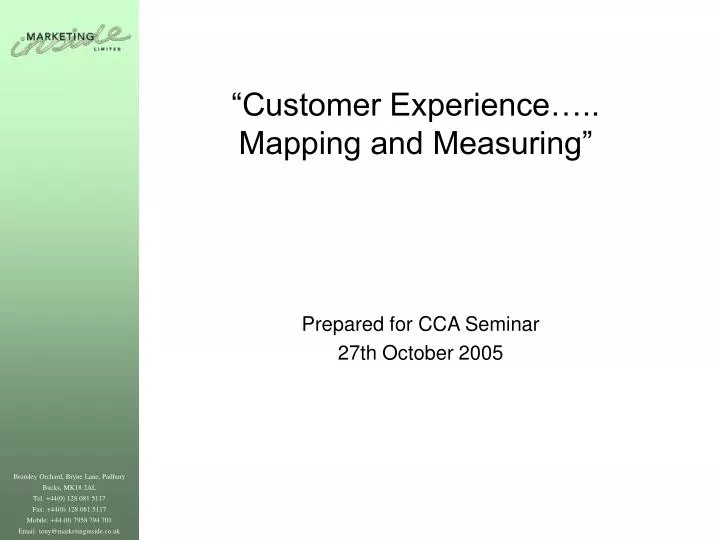 customer experience mapping and measuring