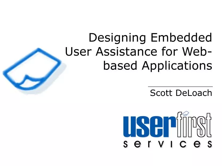 designing embedded user assistance for web based applications