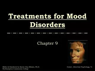 Treatments for Mood Disorders