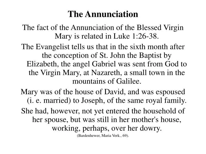 the annunciation