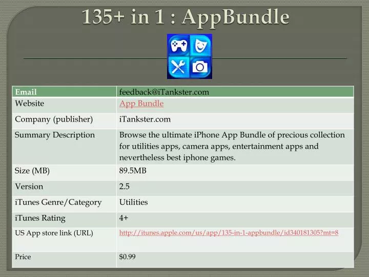 135 in 1 appbundle