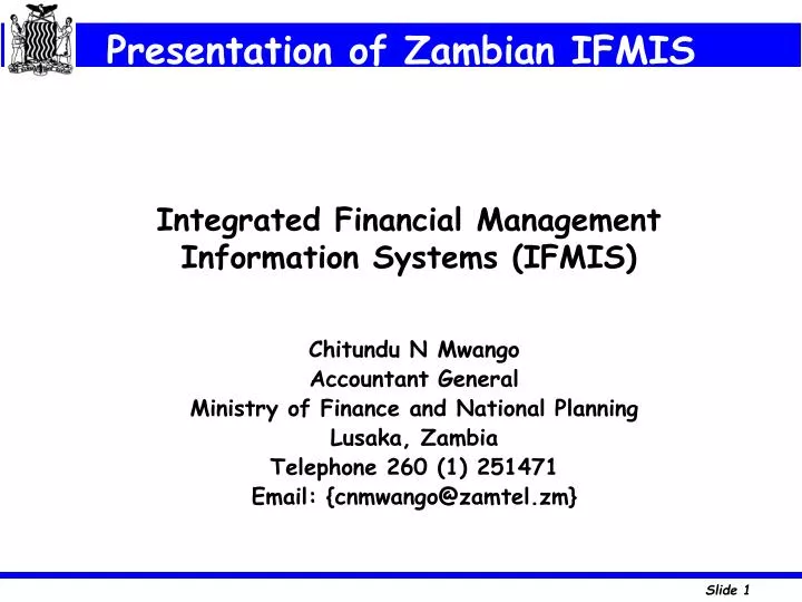 integrated financial management information systems ifmis