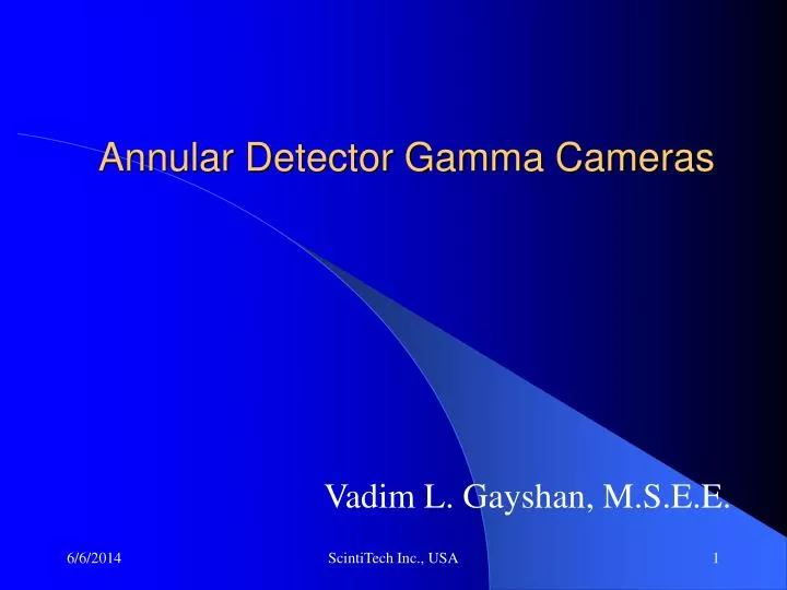 annular detector gamma cameras