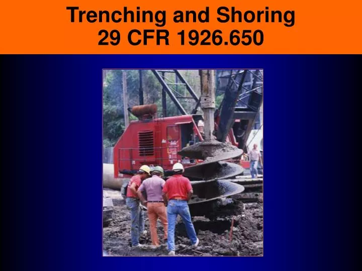 trenching and shoring 29 cfr 1926 650