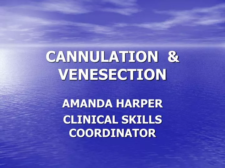 cannulation venesection