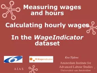 Measuring wages and hours Calculating hourly wages In the WageIndicator dataset