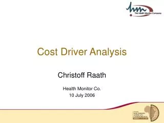 Cost Driver Analysis