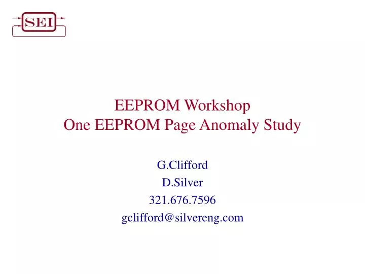 eeprom workshop one eeprom page anomaly study