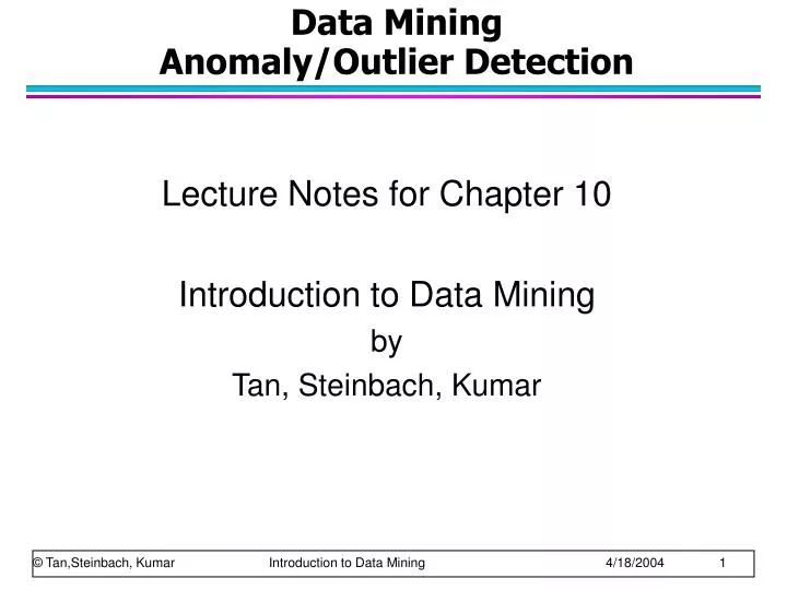 data mining anomaly outlier detection