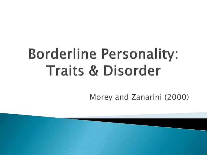 borderline personality traits disorder
