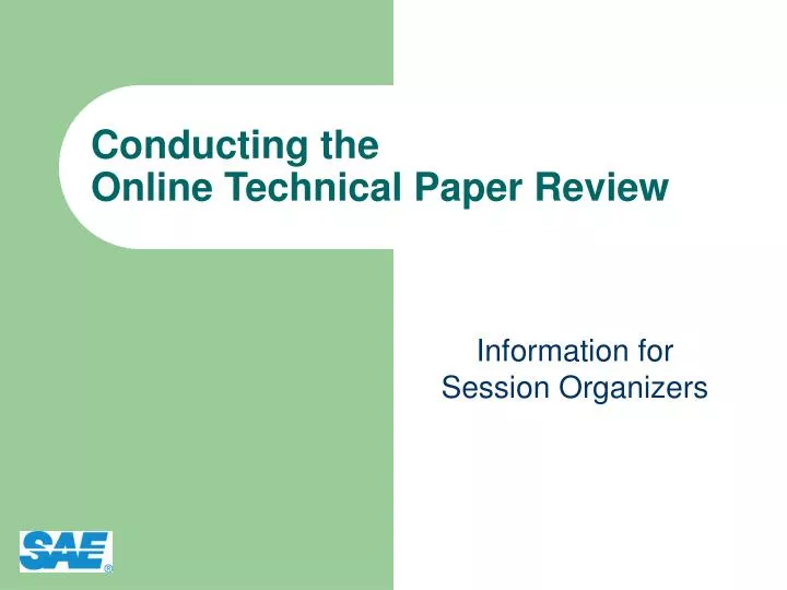 conducting the online technical paper review