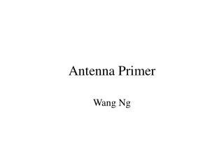 Antenna Primer