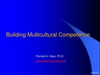 Building Multicultural Competence
