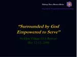 “Surrounded by God Empowered to Serve” - slide 1