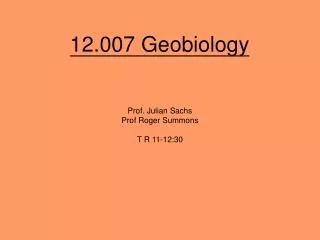 12.007 Geobiology