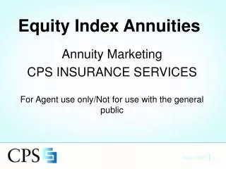 Equity Index Annuities