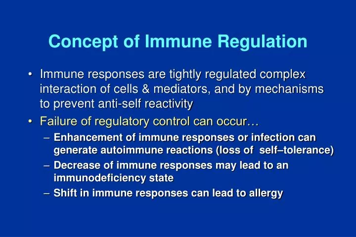concept of immune regulation